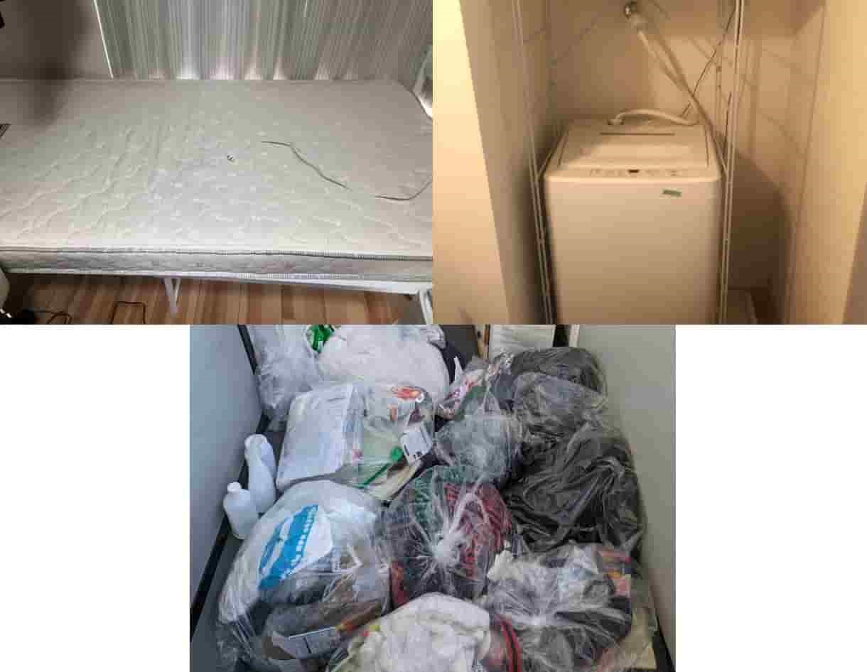 津島市K様のベッド、引越しゴミ、洗濯機の処分画像